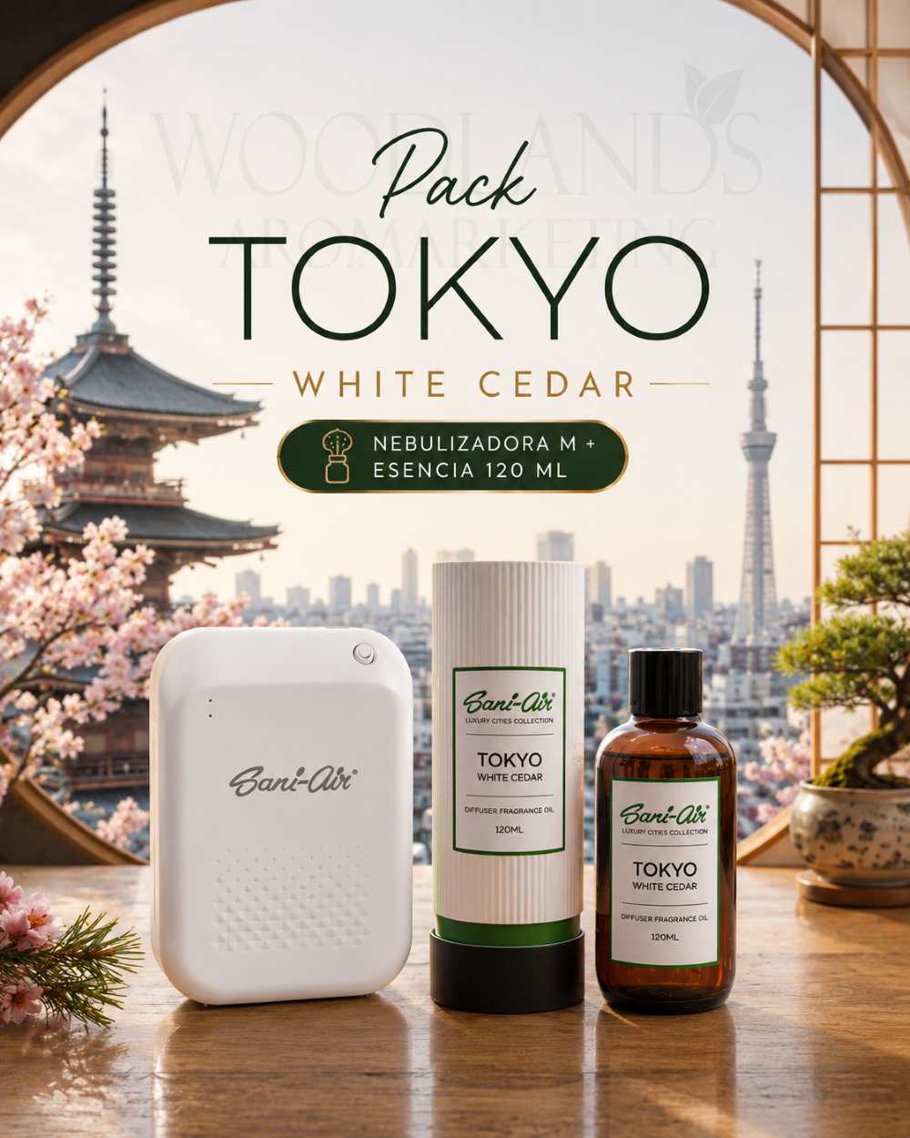 Pack Esencia Luxury Sani Air Tokyo120ML + Nebulizador M